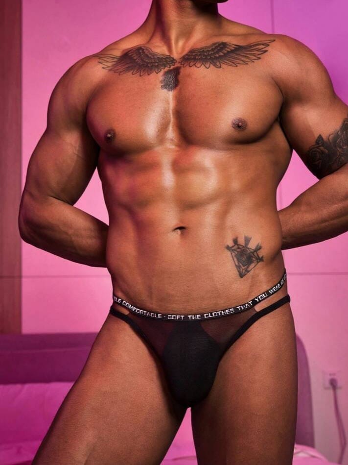 Men's Sheer Mesh Thong Brief